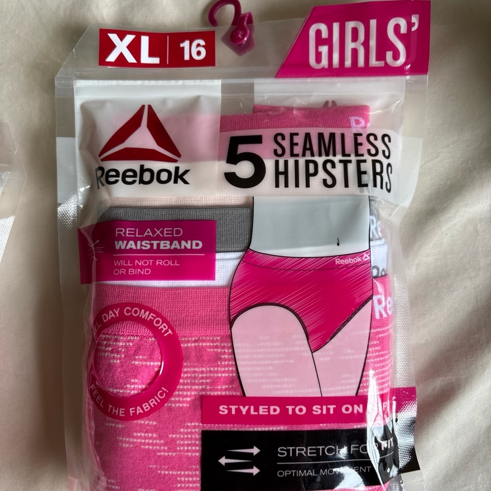 Reebok Pink Seamless Hipsters XL